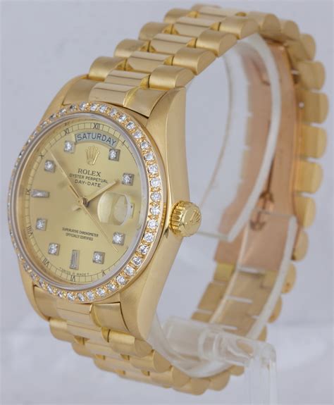 rolex gold president watch band|gold Rolex presidential price.